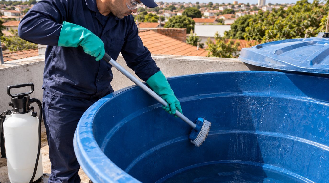 Higienização e Desinfecção da Caixa d'Água em Guarapari‑ES
