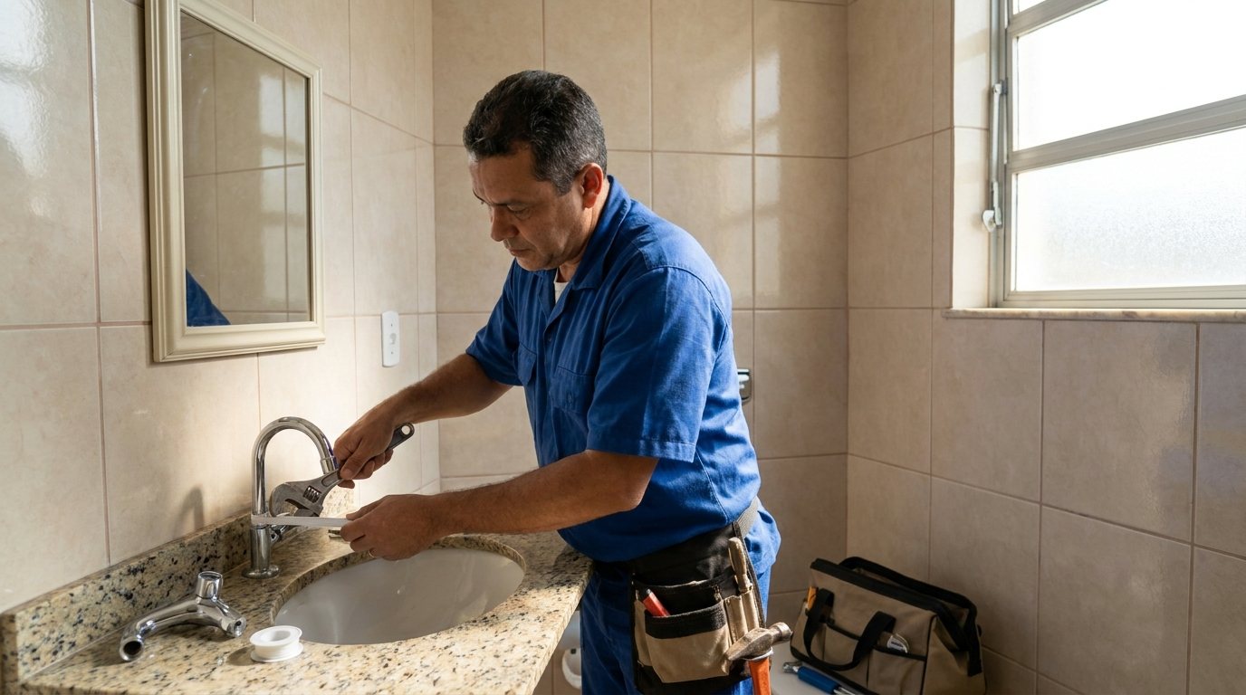 Instalação Hidráulica no Banheiro em Guarapari‑ES
