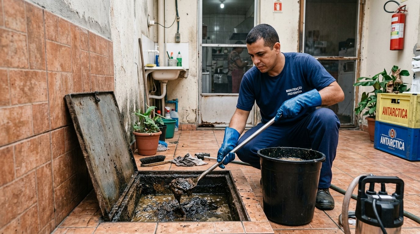 Limpeza de Caixa de Gordura com Equipe em Guarapari‑ES