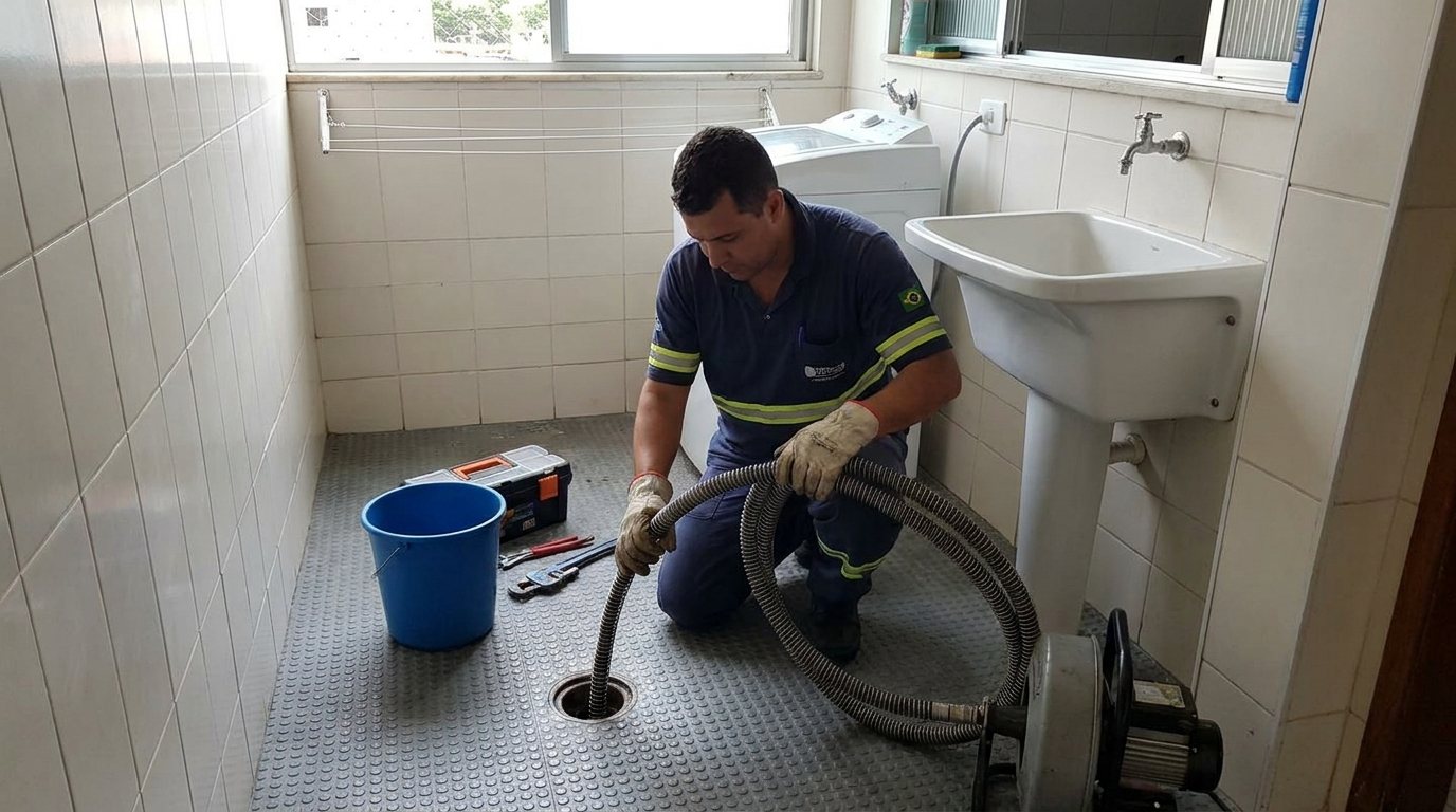 Ponto de Esgoto na Lavanderia em Guarapari‑ES